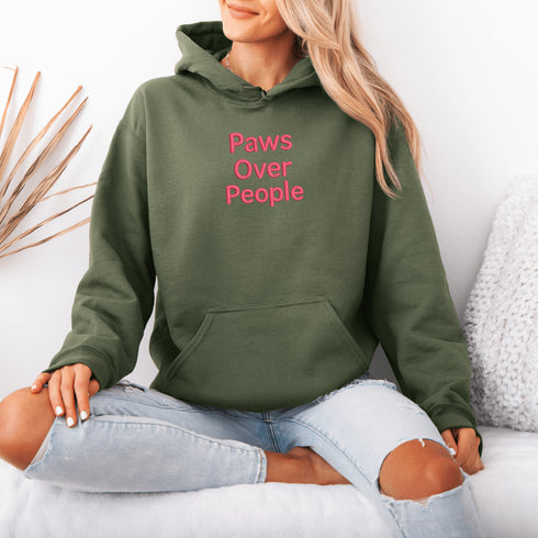 This embroidered hoodie says what every true animal lover is already thinking: Paws. Always. Over. People.